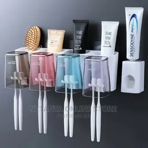 Toothbrush Holder and Toothpaste Dispenser