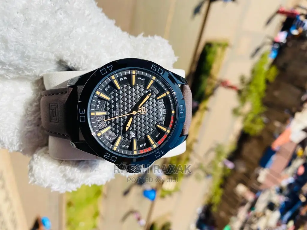 Original Navi Force Leather Watch