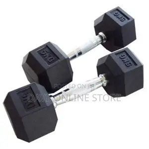 Pair of 5kg Hex Dummbbell