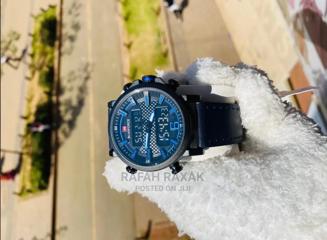 Original Classic Black Leather Naviforce Watch
