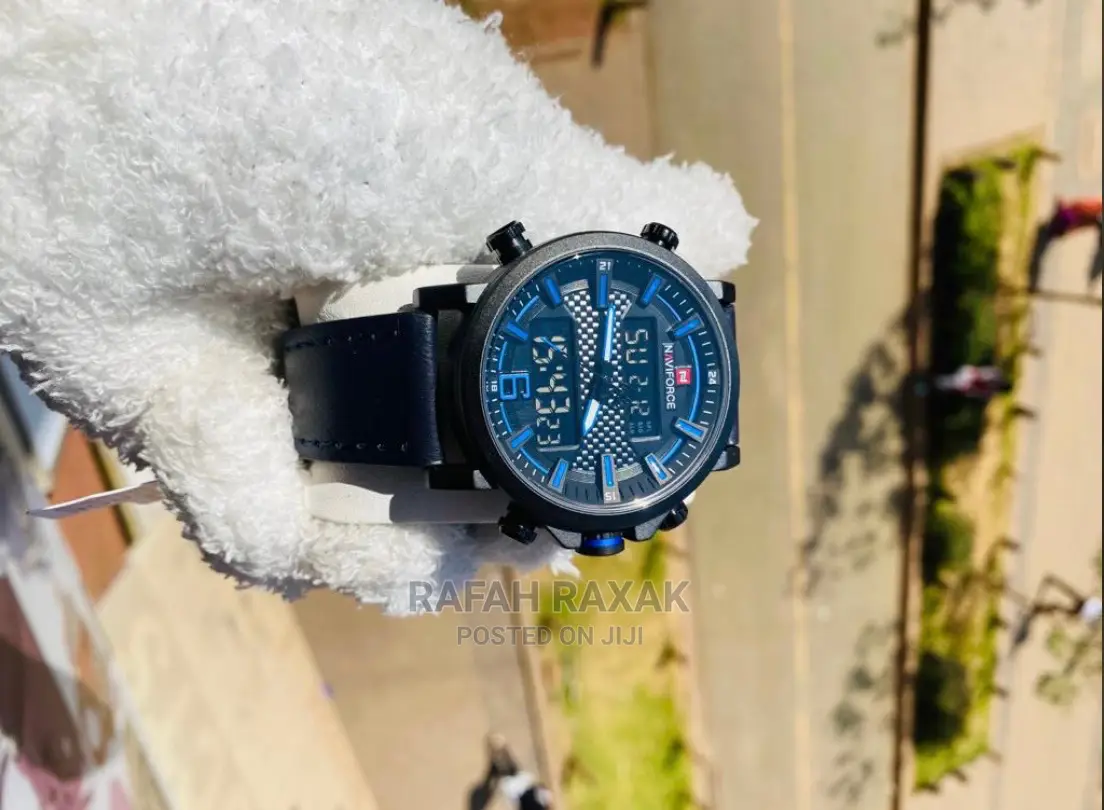 Original Classic Black Leather Naviforce Watch