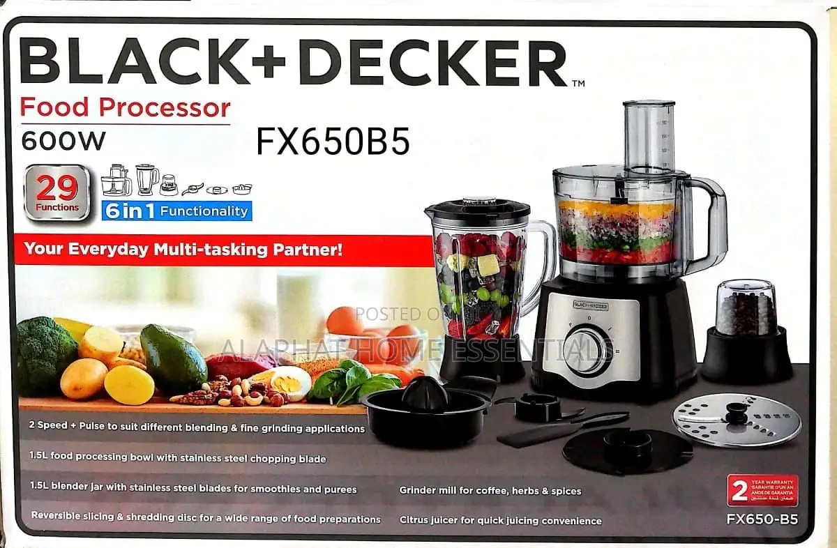 Black +Decker 6 in 1 Food Processor