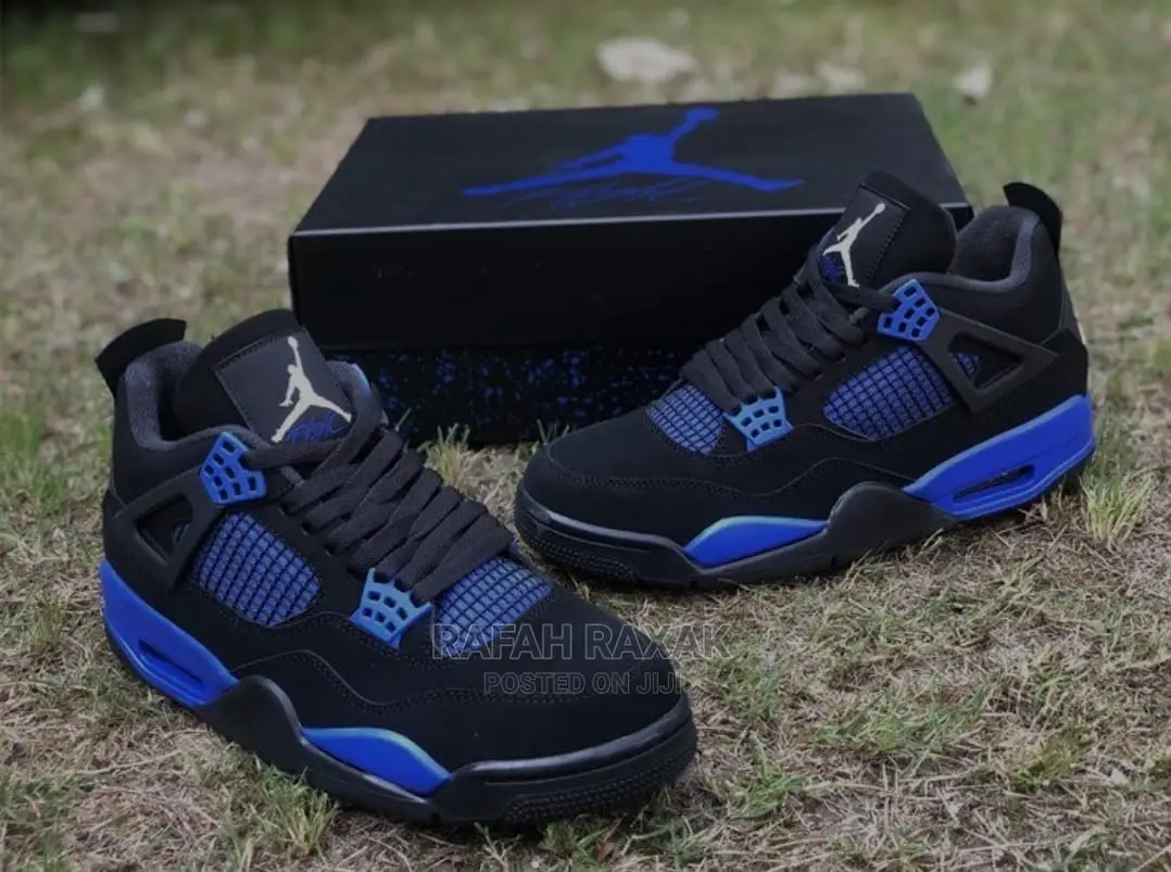 Original Air Jordan 4 Flight Black Blue