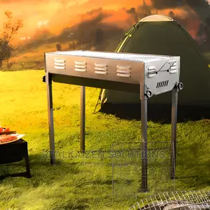 ROYALFORD Durable Iron Casting Barbecue Stand With Grill