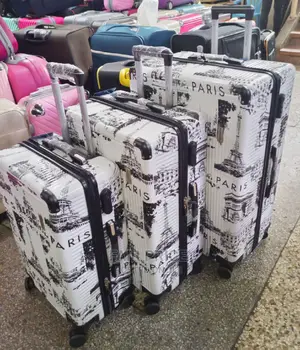 Plastic Suitcases Sets (White)