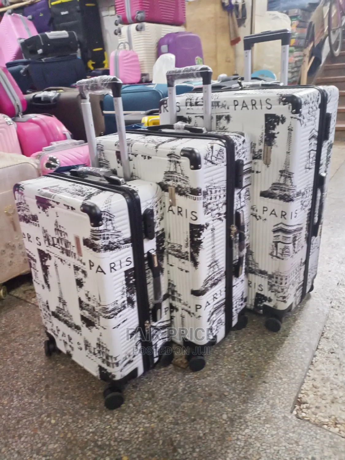 Plastic Suitcases Sets (White)