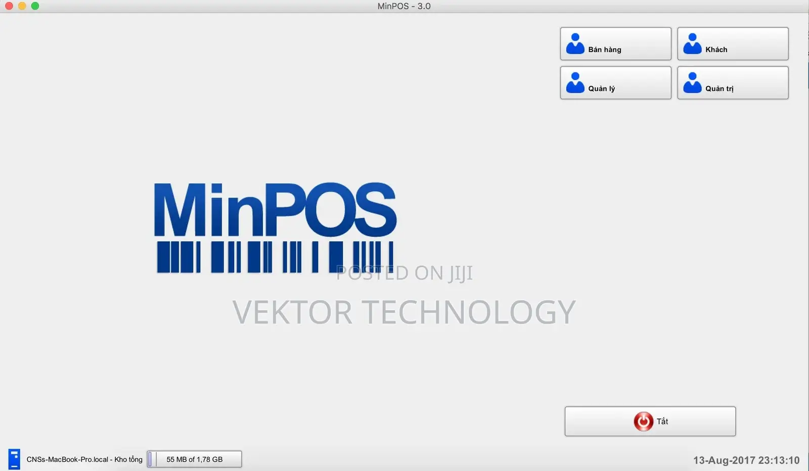 Minpos Point of Sale Free for Cafe/Retailshops on Macosmac