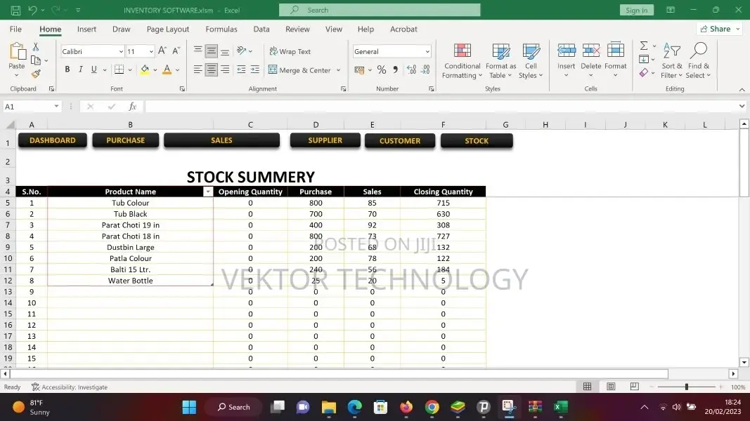 Stock Management Software In Excel