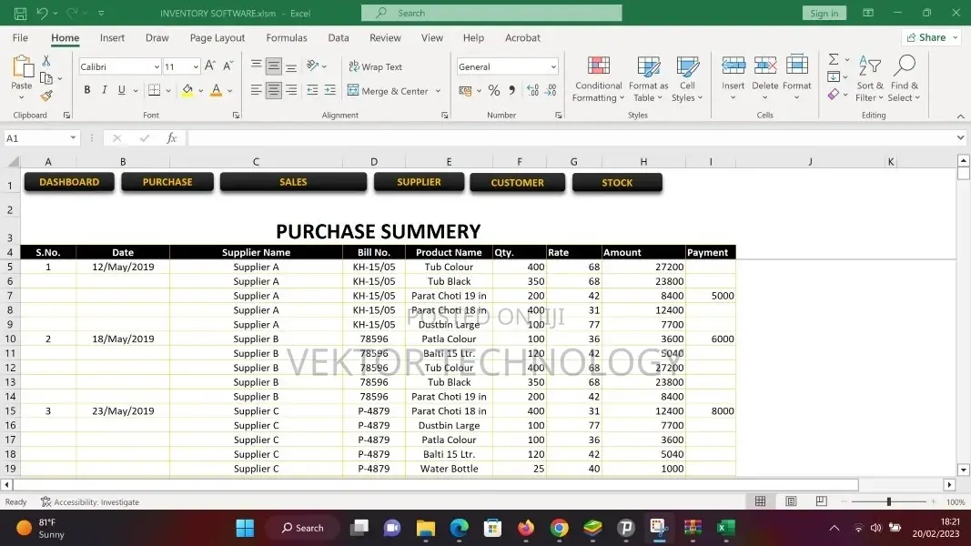Stock Management Software In Excel