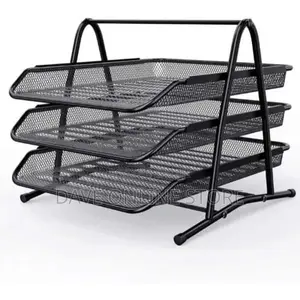 3 Tier Mesh Document Tray Filing Data Rack