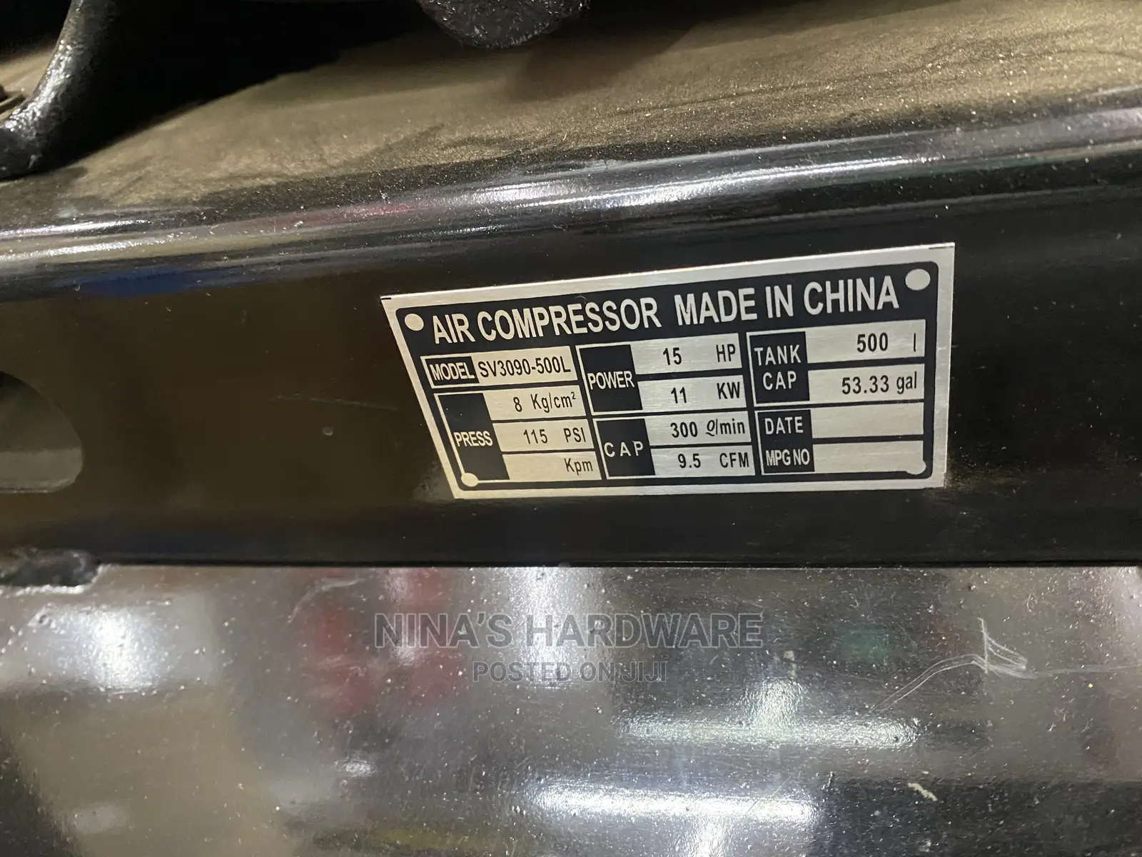 500ltrs Tank Electric Compressor