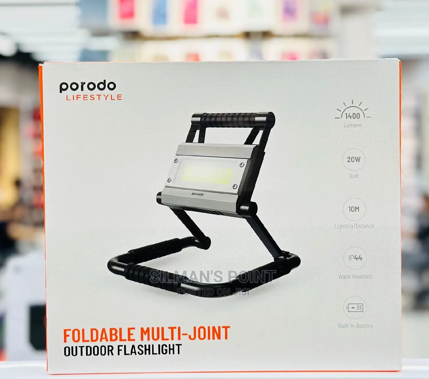 Porodo Foldable Multi Joint Outdoor Flashlight