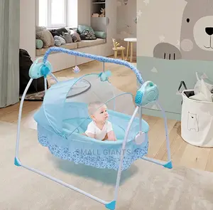 Electric Baby Crib Music Cradle Infant Rocker Auto-Swing Bed