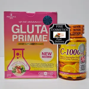 Gluta Primme Skin Whitening Capsules With Acorbic Vitamin C