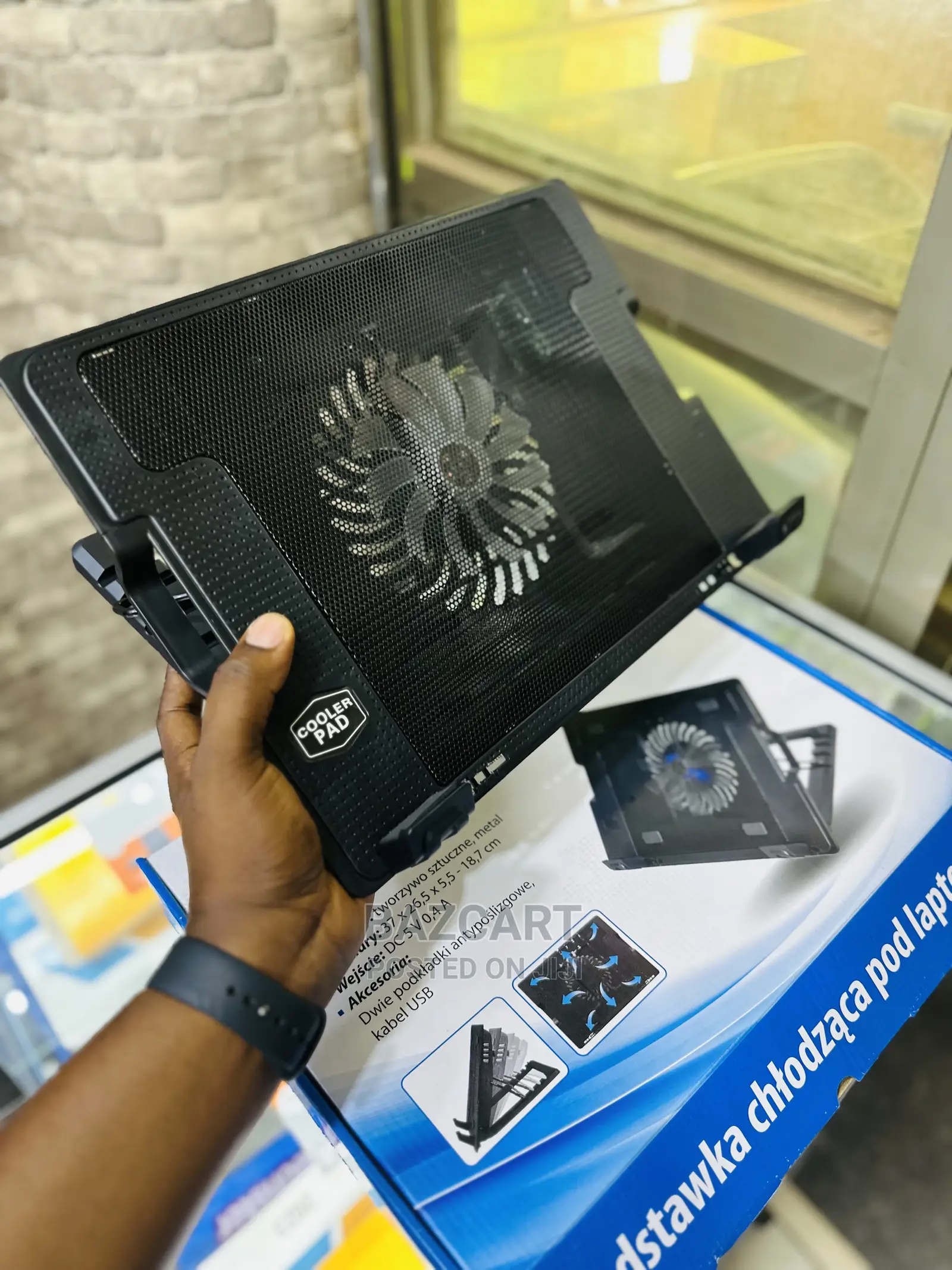 Laptop Cooling Fan With Blue Light and Cooling Fan