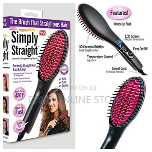Simply Straight Ceramic Hair Straightening Brush.