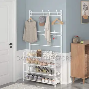 Coat Rack Shoe Rack Entryway Hall Trees Hanging Storage