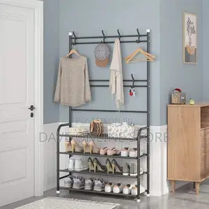 Coat Rack Shoe Rack Entryway Hall Trees Hanging Storage