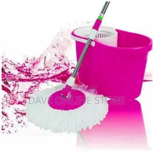 360 Spin Magic Mop With Bucket – Pink