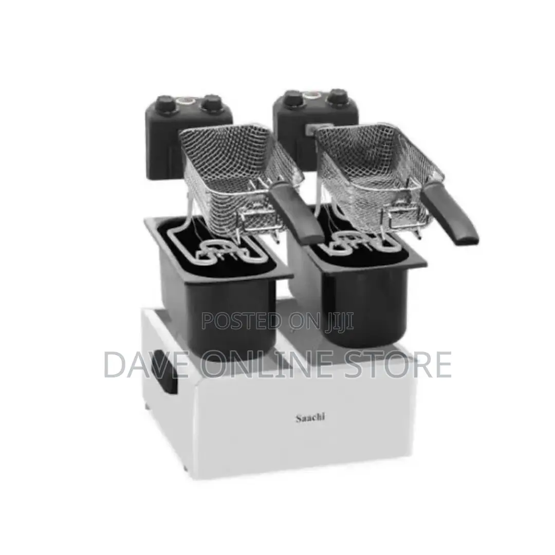 Saachi Double Deep Fryer 3L X 3L Stainless Steel