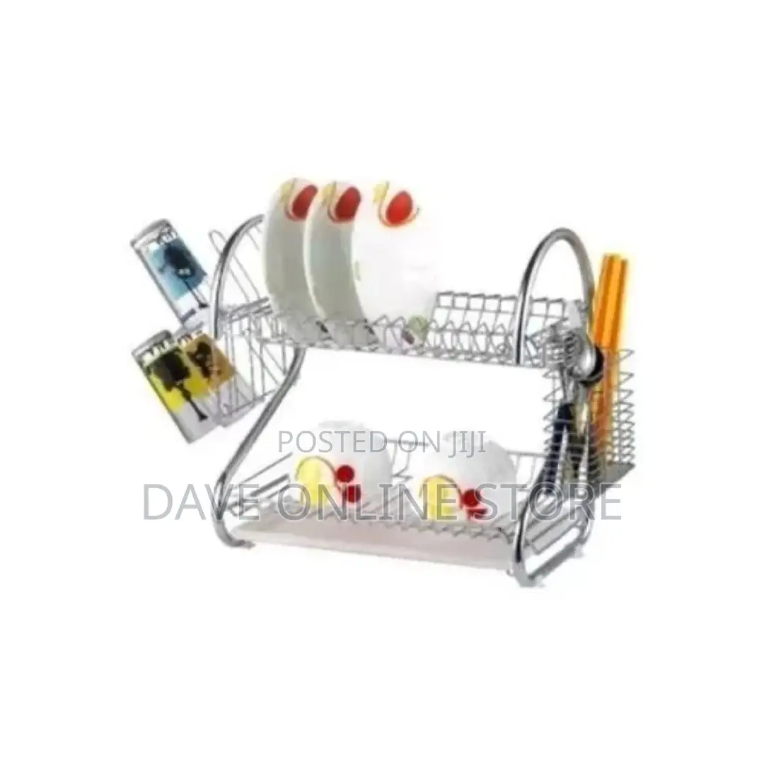 2 Tier Dish Drying Draining Rack Storage –