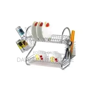 2 Tier Dish Drying Draining Rack Storage –