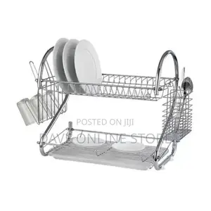 2 Tier Dish Drying Draining Rack Storage –