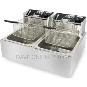 12 – Litres Commercial Double Deep Fryer – Silver