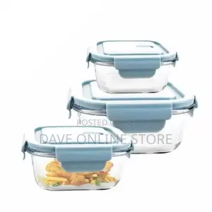 3 Piece Food Safe Microwave Oven Bowls Fridge Containers