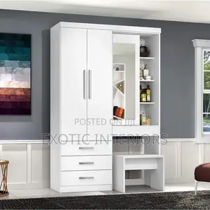 Wardrobe With Dressing Mirror and Tool Call
