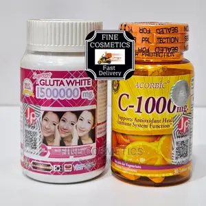 GLUTA WHITE 1500000mg Whitening 30tabs + Acorbic Vitamin C