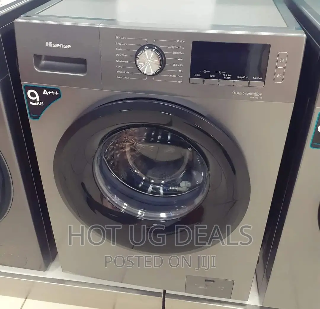 9kg Hisense Front Loader Automatic Washing Machine- Silver