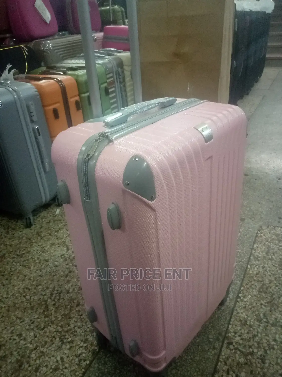 Plastic Suitcase Medium ( Pink)