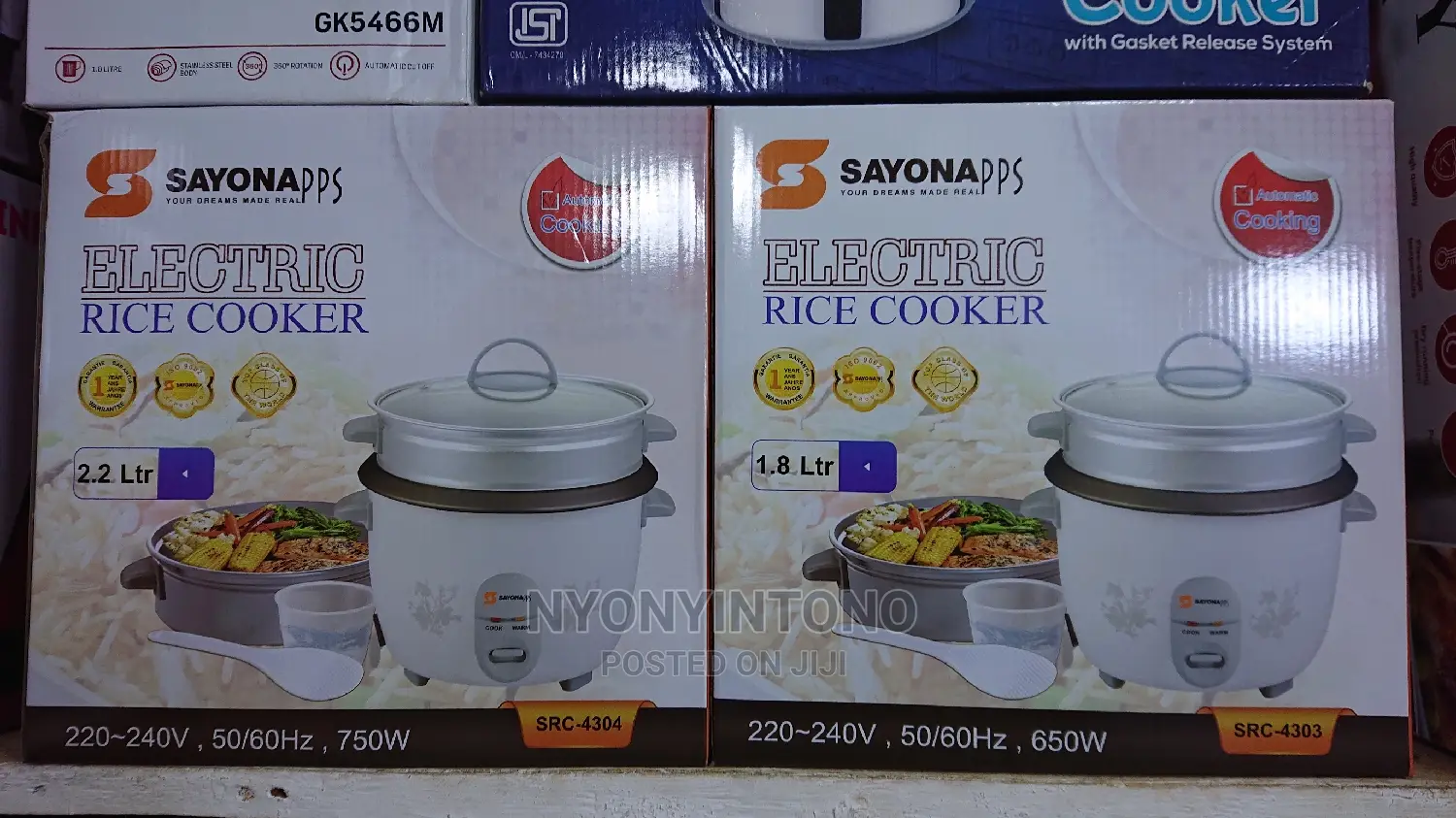 Sayona Automatic 2.2liters Rice Cooker With Steamer.