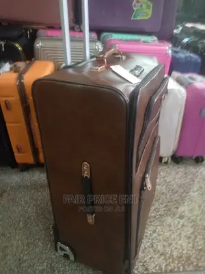 Leather Suitcase Big Extra Size( Brown)