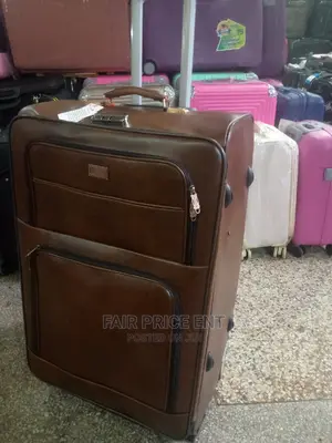 Leather Suitcase Big Extra Size( Brown)