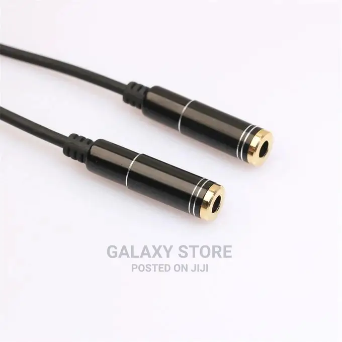 3.5mm Male Jack Y Splitter Cable to 2 Female Jack