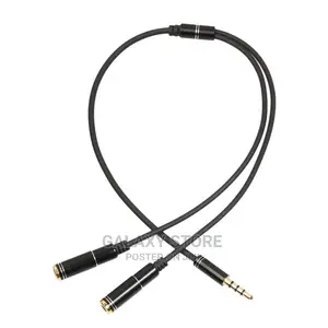 3.5mm Male Jack Y Splitter Cable to 2 Female Jack