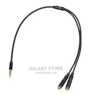 3.5mm Male Jack Y Splitter Cable to 2 Female Jack