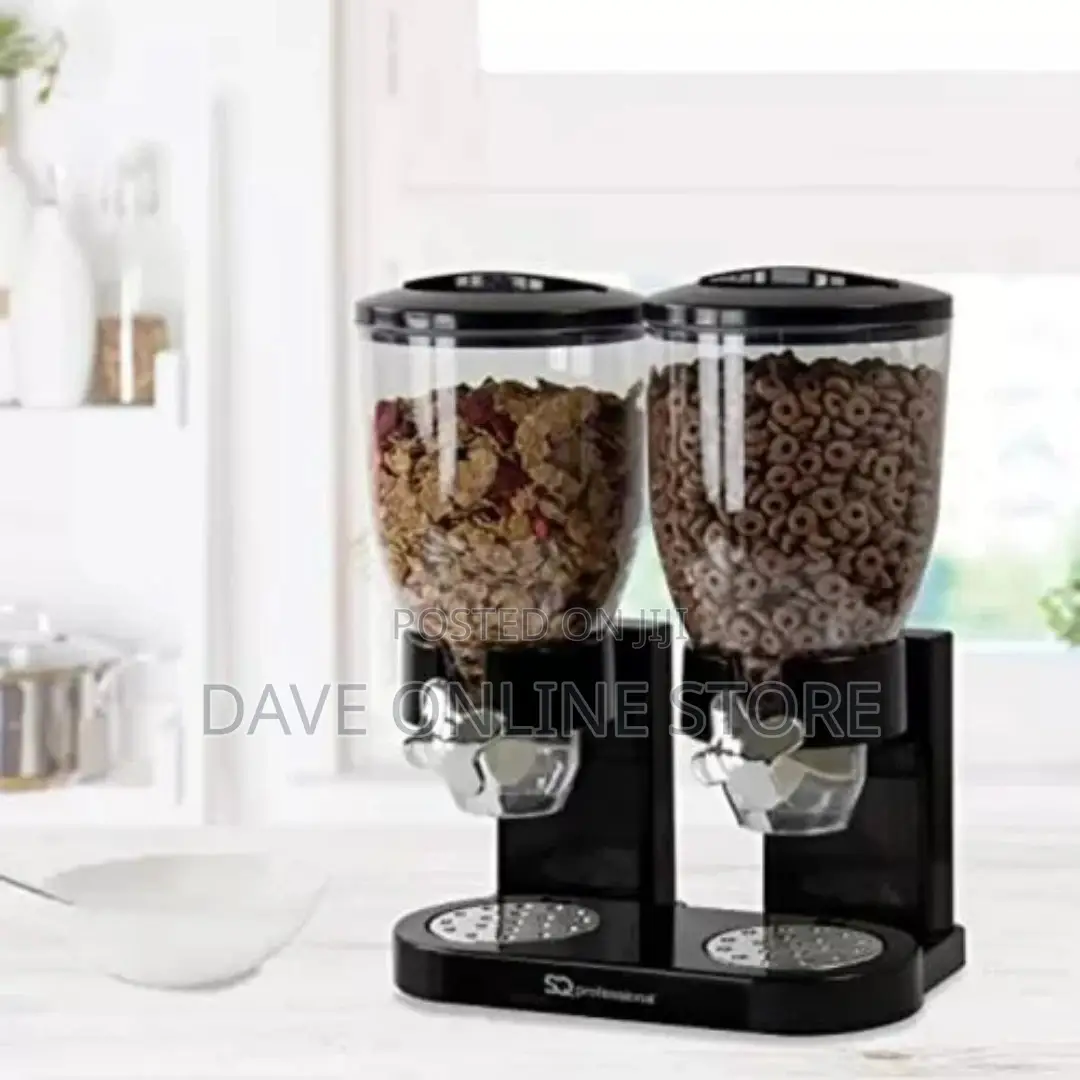 Double Kitchen Food Cereal Dispenser Storage,