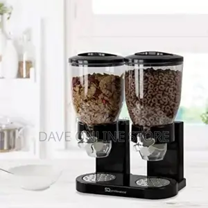 Double Kitchen Food Cereal Dispenser Storage,