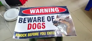 Beware of Dog Stickers A3 for Gates