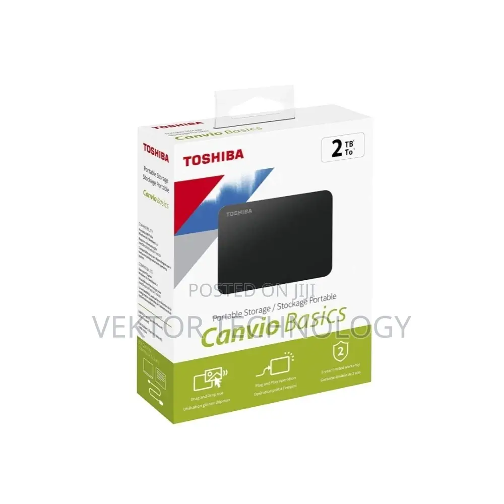 Toshiba 2TB Portable External Hard Drive 2.5 Black
