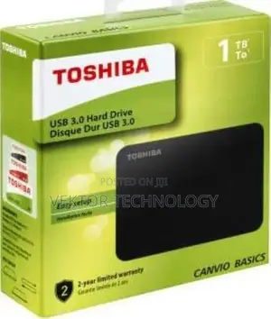 Toshiba 1TB USB 3.0 2.5 Inch External HDD - Black