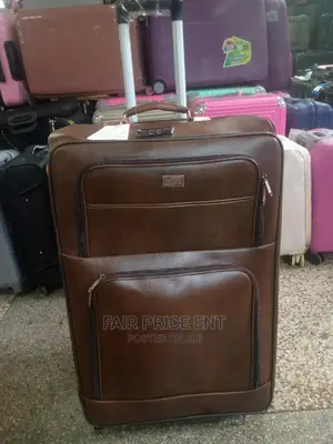 Leather Suitcase Medium ( Brown)