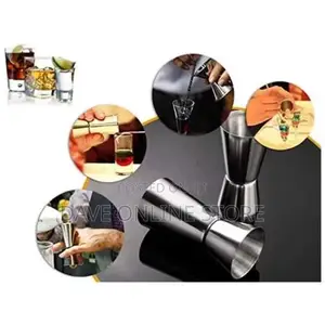 2PC Jigger Spirit Cocktail Alcohol Bar Double Shot Cup