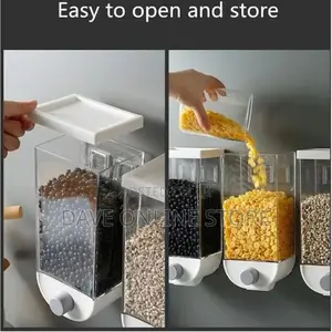 Wall-Mounted Cereal Dispenser, Food Storage Container Box