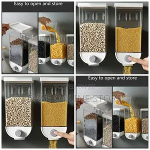 2-Piece Wall-Mounted Cereal Dispenser, Food Storage