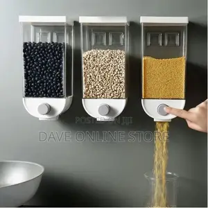 3piece Wall-Mounted Cereal Dispenser, Food Organizer