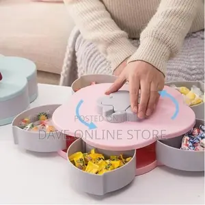 Pink Candy Box Serving Rotating Tray Storage